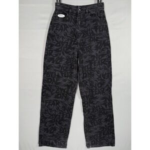 No‎ Fear x H&M Jeans 25x30" Black Gray Graphic Logo Baggy Skater Streetwear Y2K